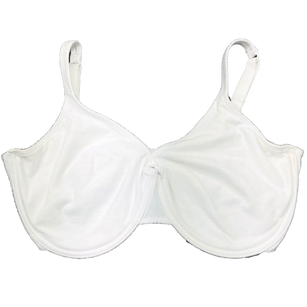 Fruit of the Loom Cotton Bra 38 DDD UnderWire UnPadded Soft T Shirt Fabric White